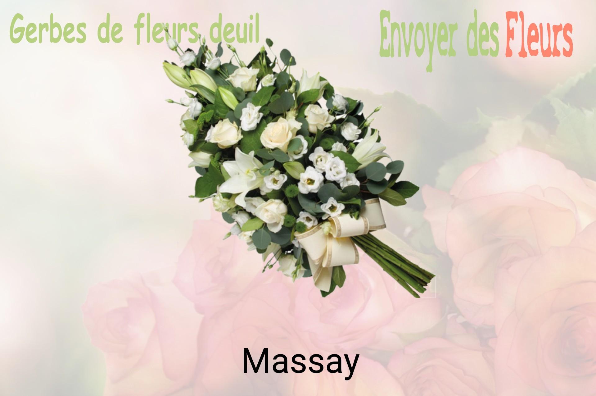 Gerbe de fleurs de deuil livrée à Massay